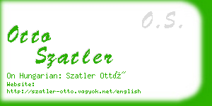 otto szatler business card